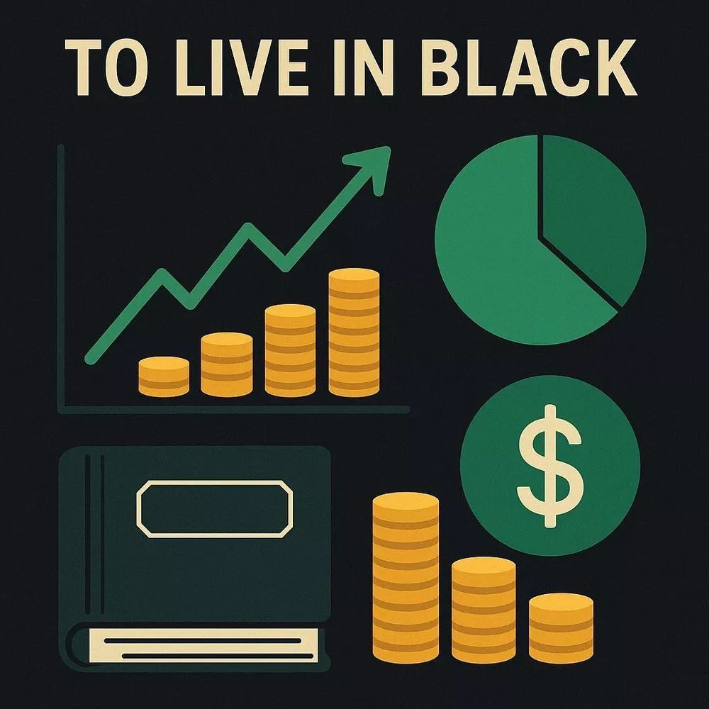 Что значит выражение 'to live in black" в финансовом контексте? poster image