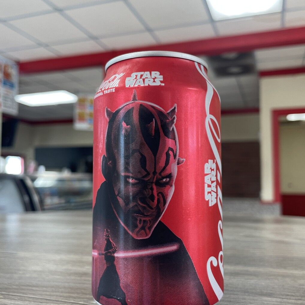 Coca-Cola can and Star War  poster image