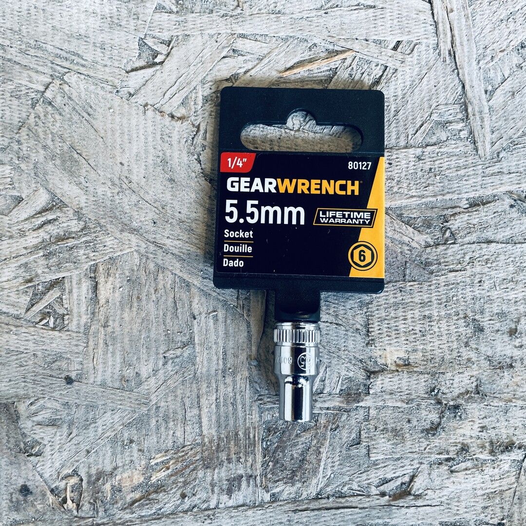 5.5 mm socket 6 points 1/4" drive by GearWrench poster image