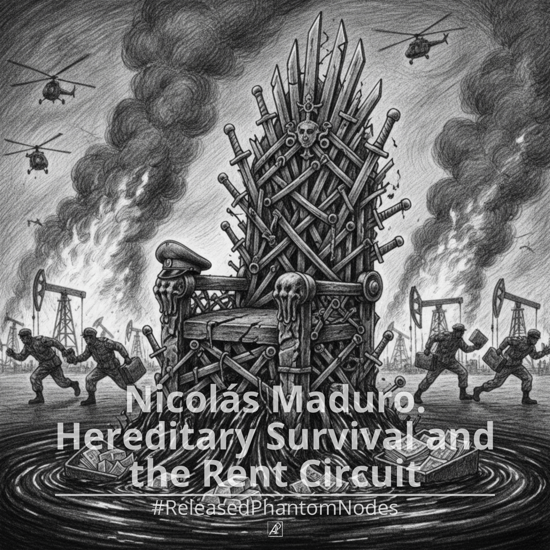 🕳️ Released Phantom Node 111: Nicolás Maduro. Hereditary Survival and the Rent Circuit