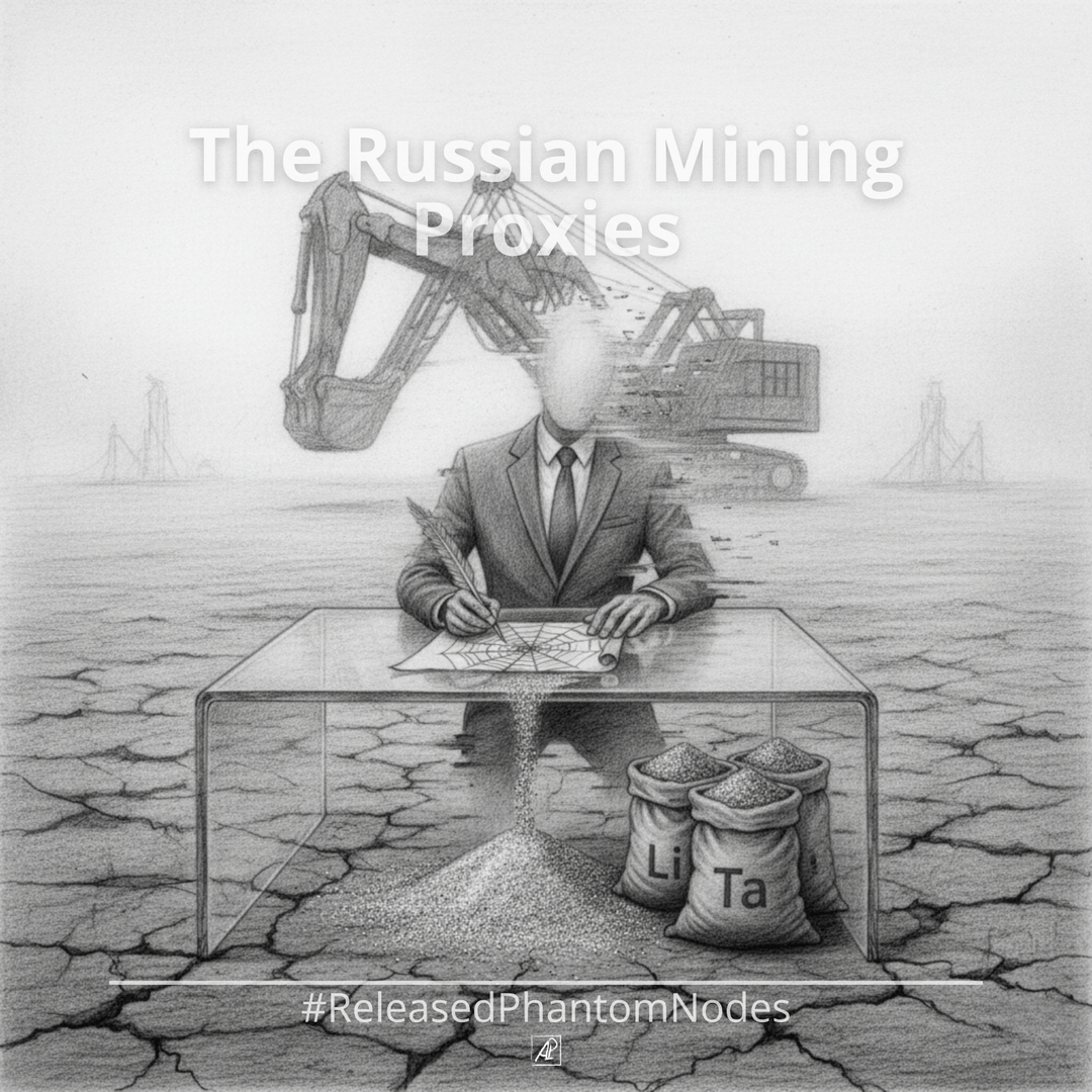 🕳️ Released Phantom Node 120: The Russian Mining Proxies. Ghost Companies and the Theft of Strategic Metals