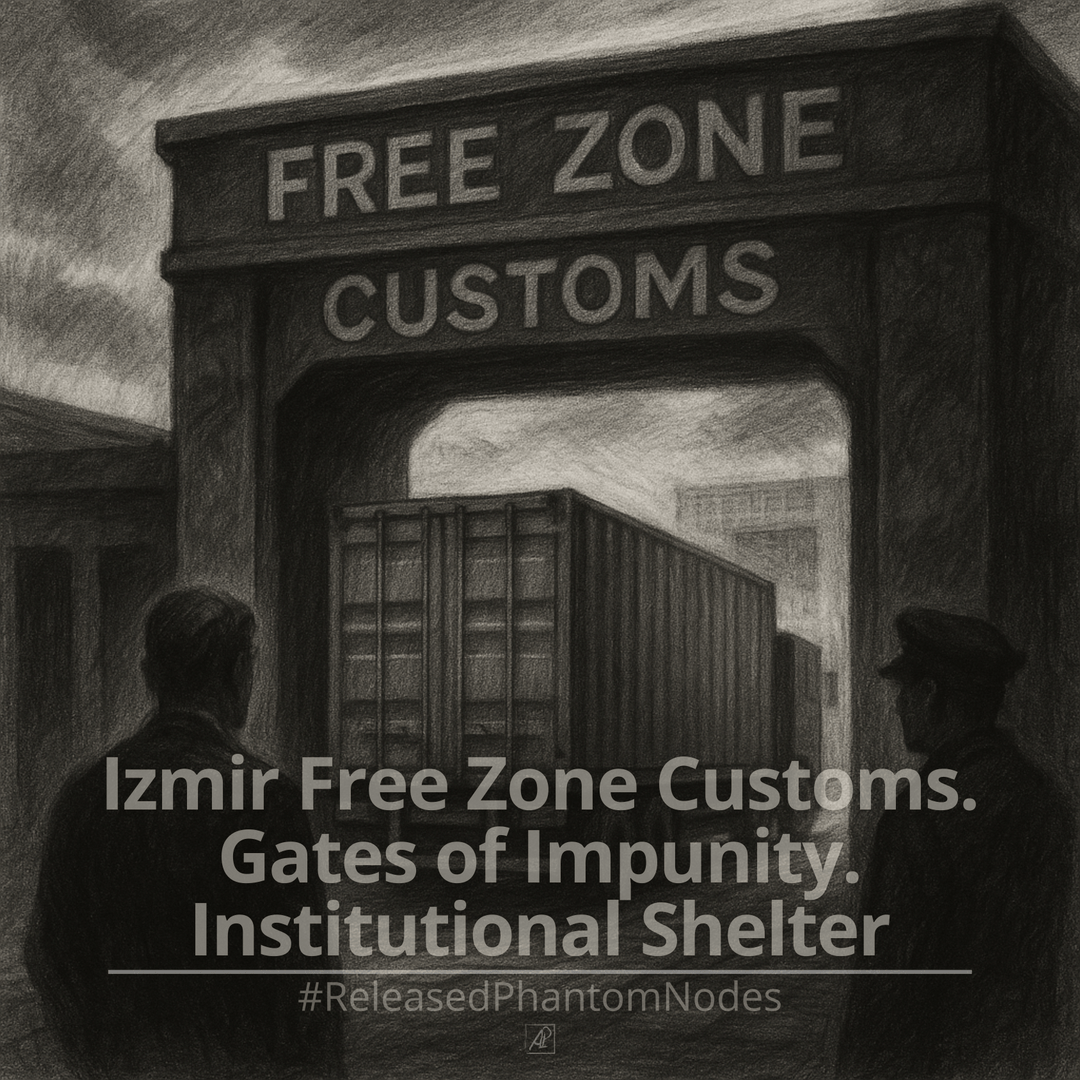 🕳️ Released Phantom Node 54: Izmir Free Zone Customs. Gates of Impunity. Institutional Shelter