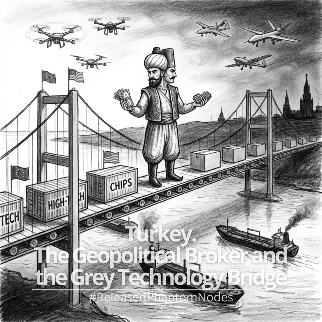 🕳️ Released Phantom Node 107: Turkey. The Geopolitical Broker and the Grey Technology Bridge
