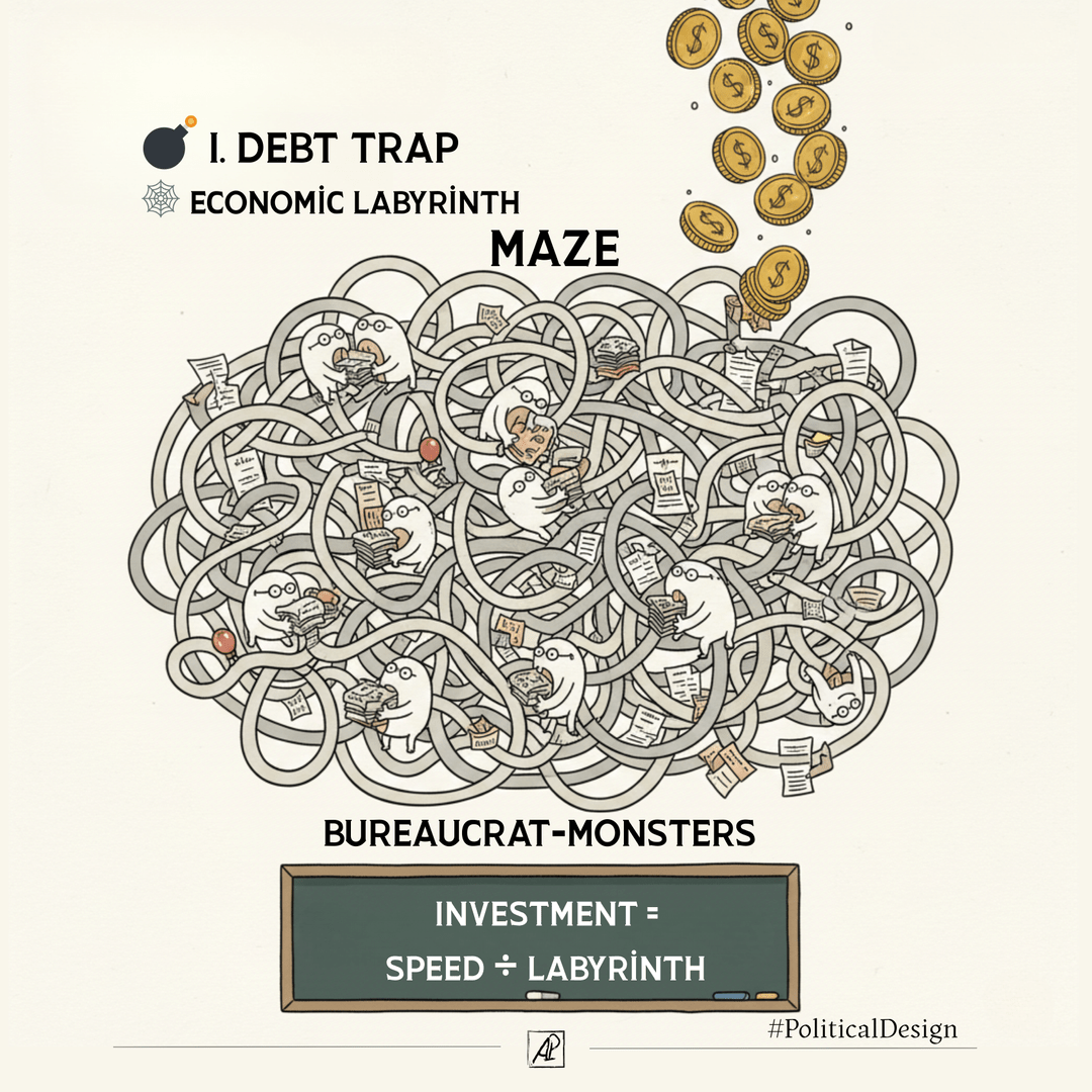 💣 Debt Trap 🕸️ Economic Labyrinth poster image