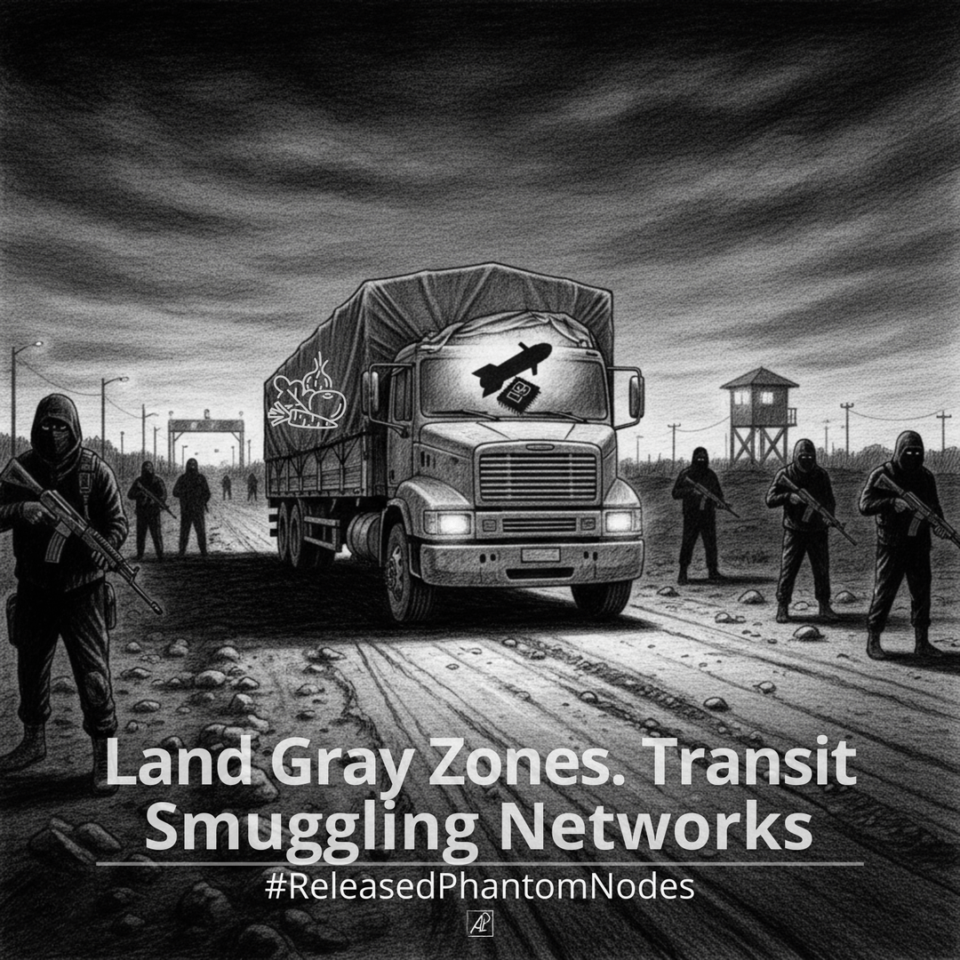 🕳️ Released Phantom Node 85: Land Gray Zones. Transit Smuggling Networks poster image