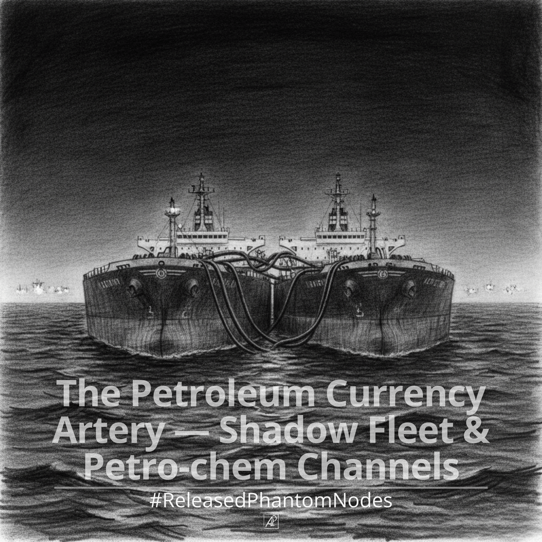 🕳️ Released Phantom Node 78: The Petroleum Currency Artery — Shadow Fleet & Petro-chem Channels