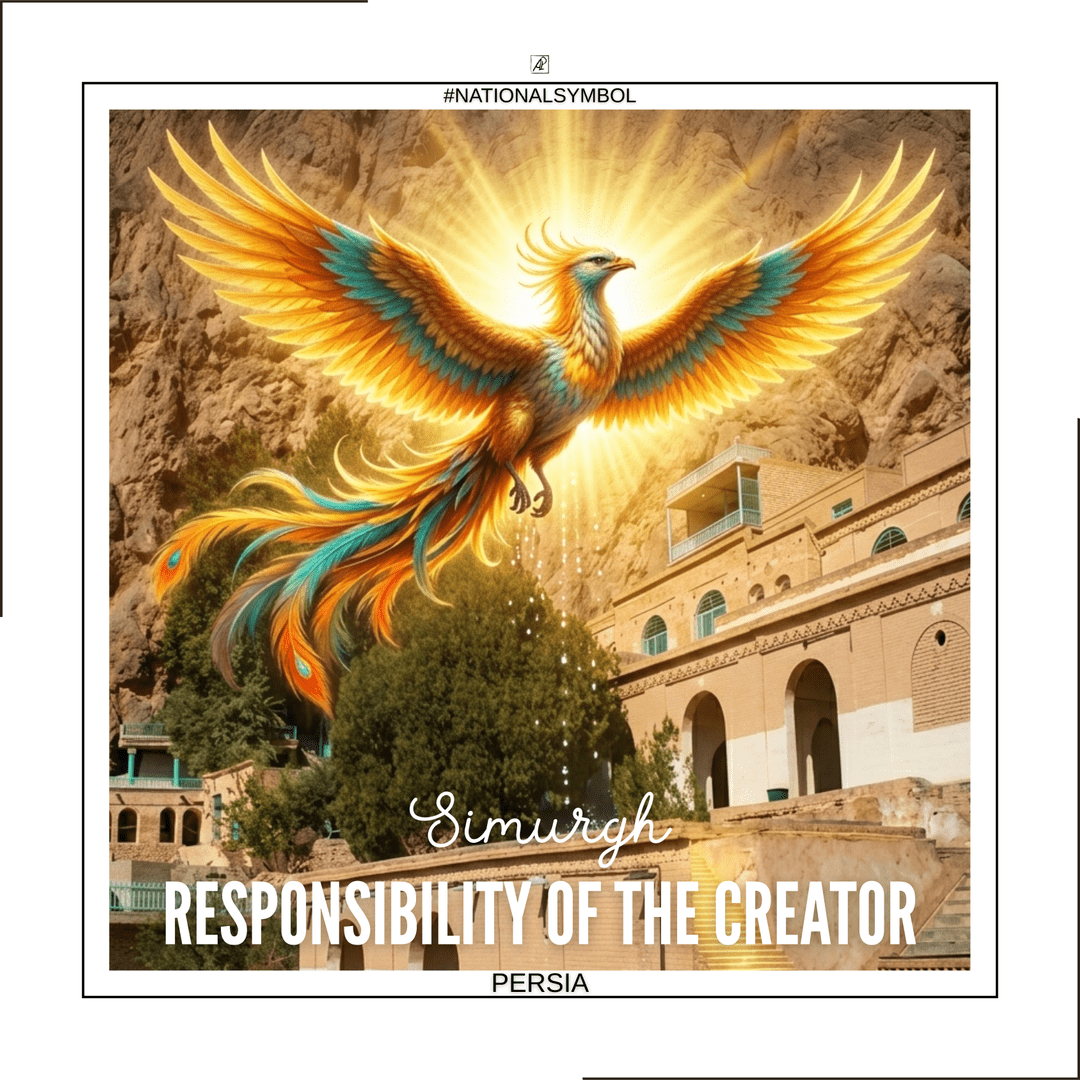 Símbolo Nacional. Pérsia. 🐦🌍 Simurgh — Responsabilidade do Criador