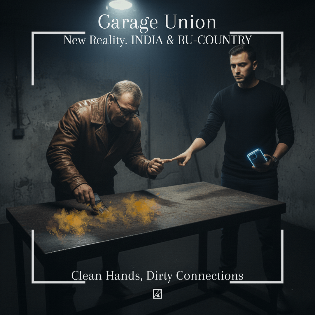 INDIA & RU-COUNTRY. 🏴‍☠️ Garage Union. 📱 Clean Hands, Dirty Connections poster image
