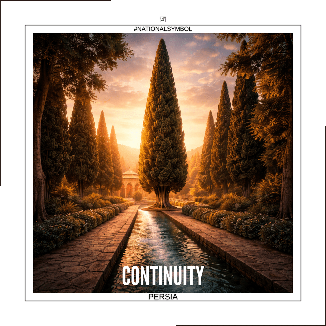 Símbolo Nacional. Pérsia. 🌿🌲 Cipreste — Continuidade