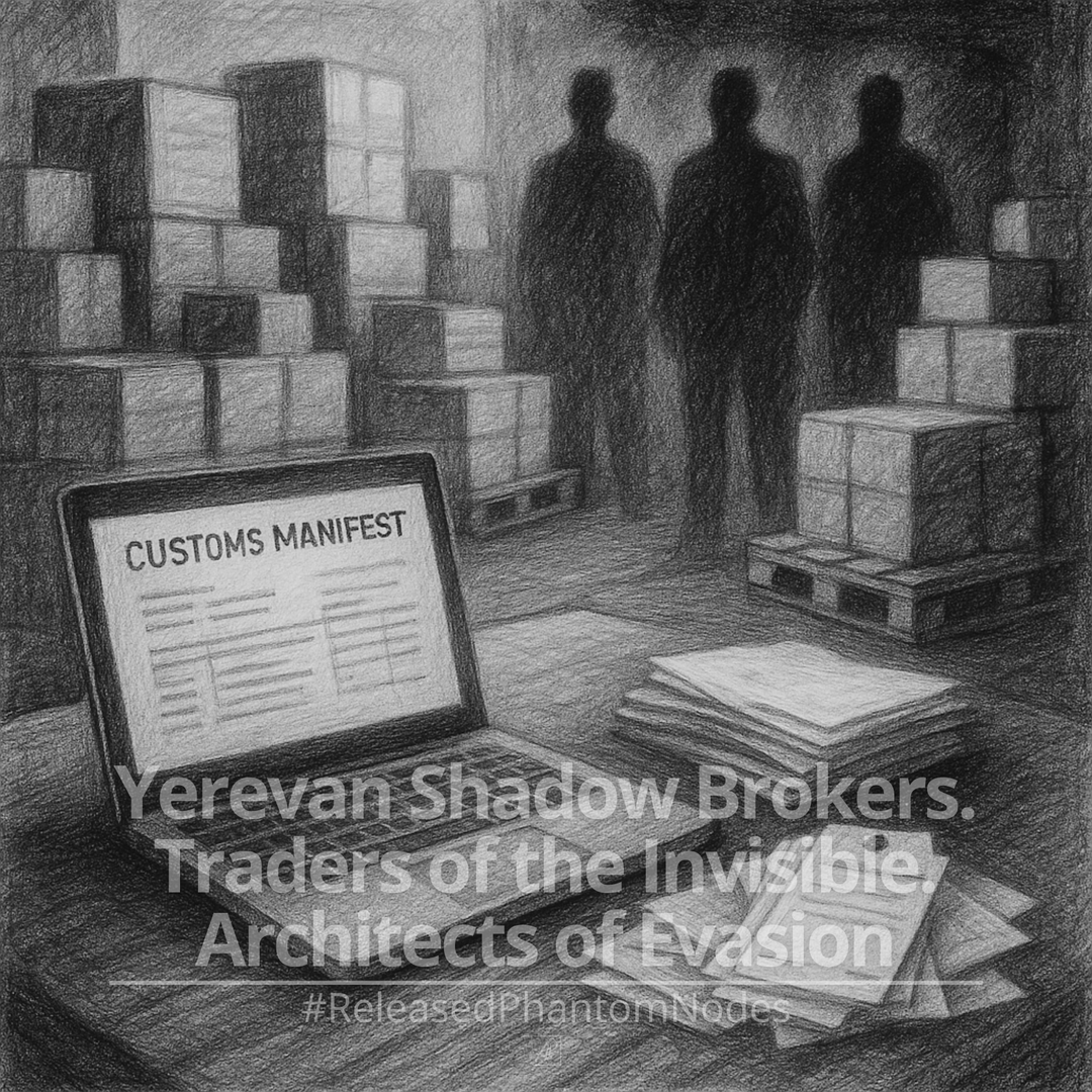 🕳️ Nó Fantasma Liberado 62: Corretores das Sombras de Yerevan. Comerciantes do Invisível. Arquitectos da Evasão.