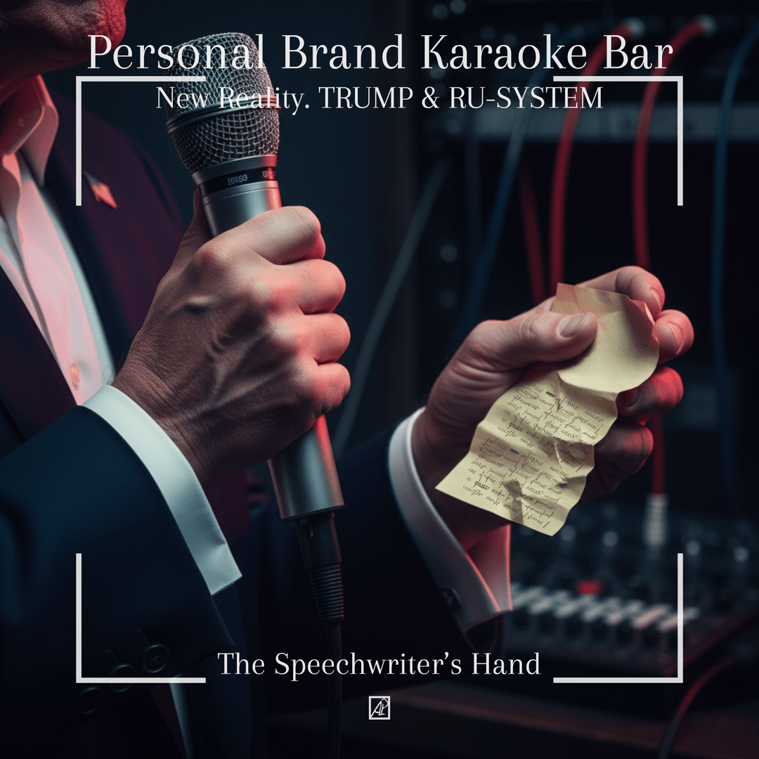 TRUMP & RU-SISTEMA. 🎤 Karaoke Bar do Branding Pessoal. ✍️ A Mão do Redator