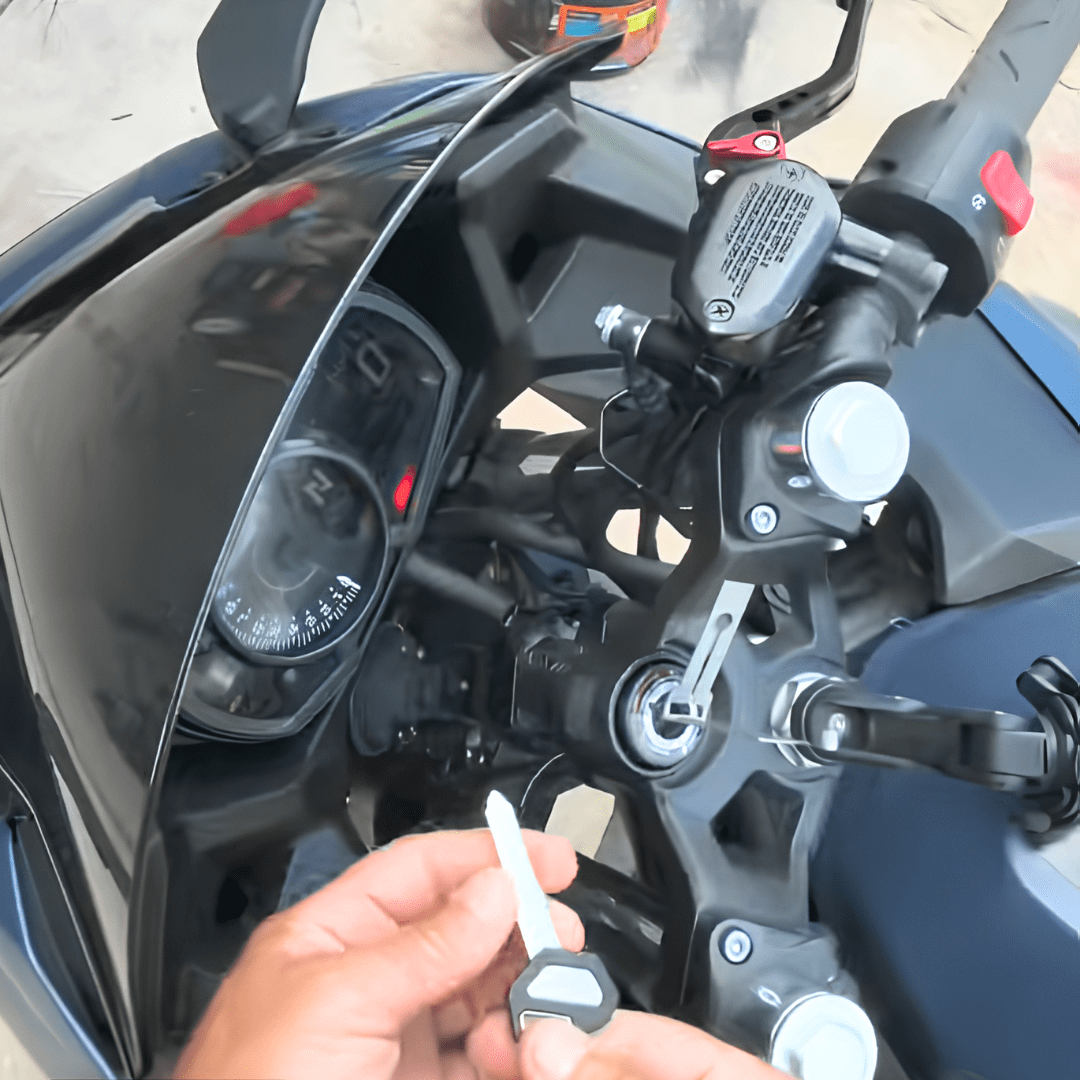 Making a Key for Kawasaki Ninja 400, 2022 | Motorcycle Key Guy Jacksonville