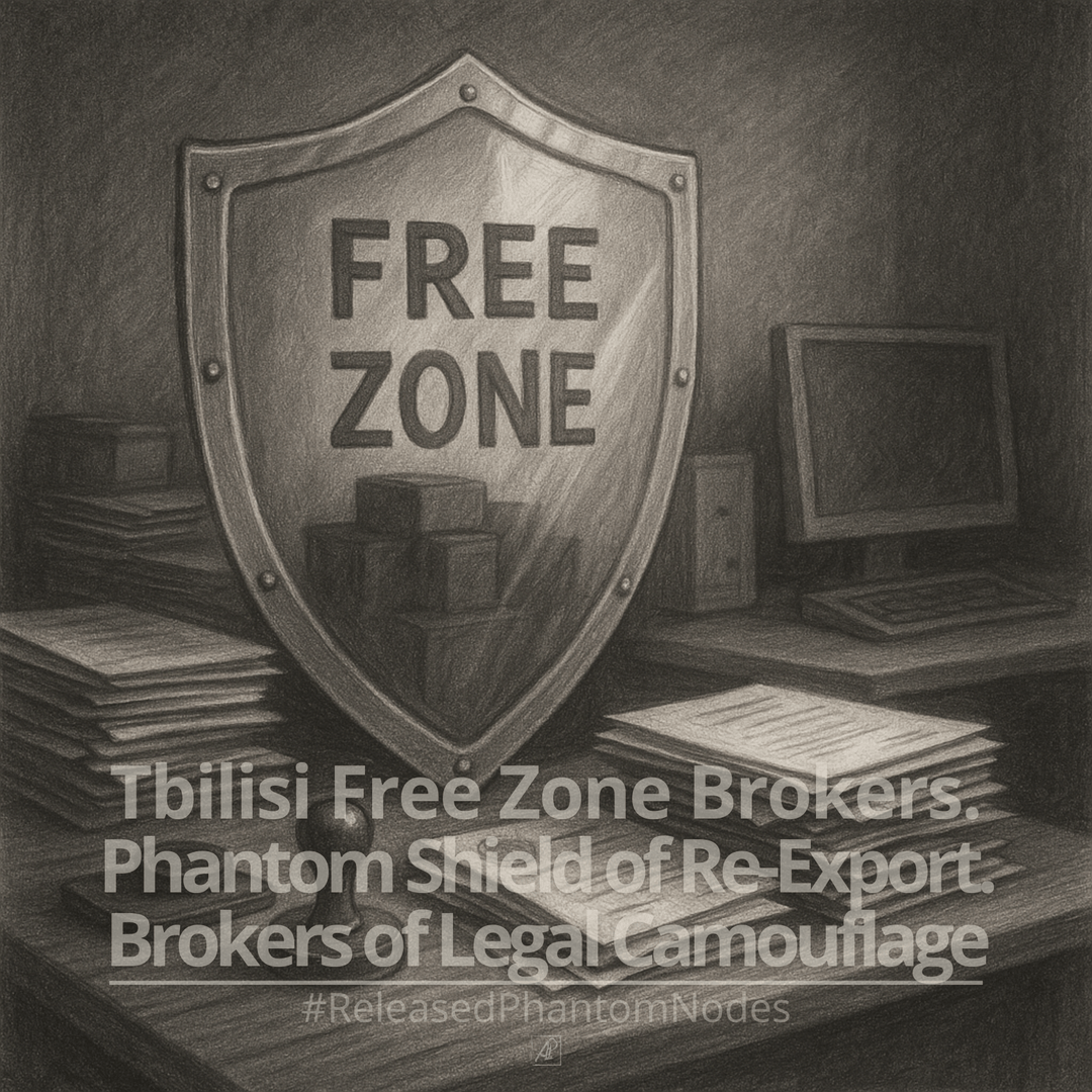 🕳️ Released Phantom Node 68: Tbilisi Free Zone Brokers. Phantom Shield of Re-Export. Brokers of Legal Camouflage