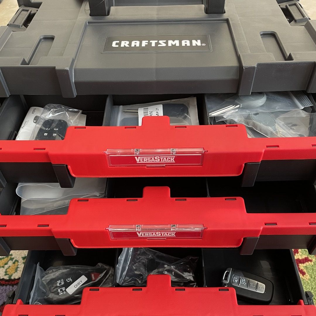 CRAFTSMAN VERSASTACK System 17-in 2-Drawer Black Plastic Tool Box