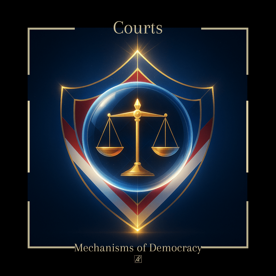 Mecanismos da Democracia ⚖️ Tribunais poster image