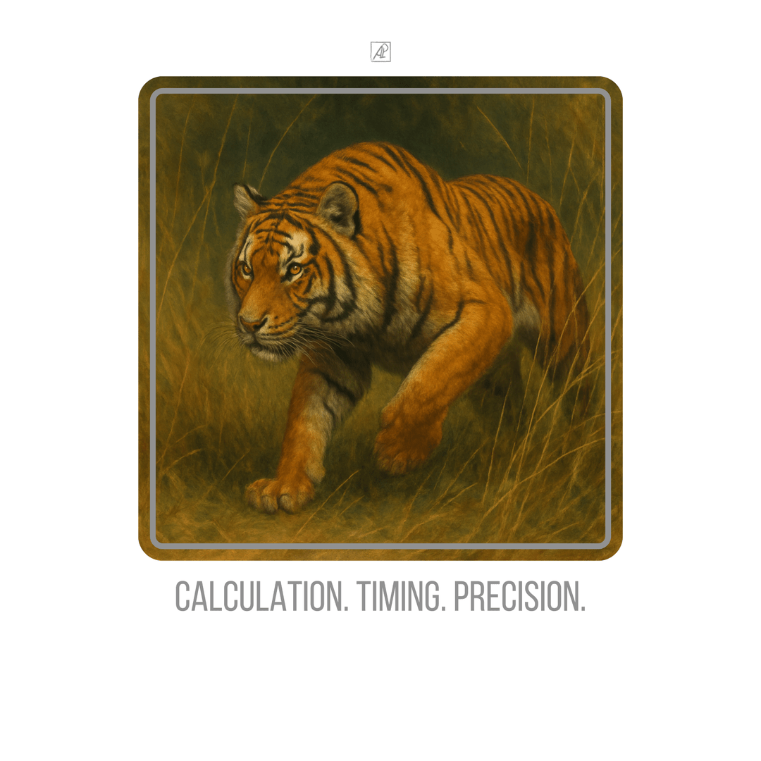 🐅🕰️⚖️ Расчёт. Время. Точность. poster image