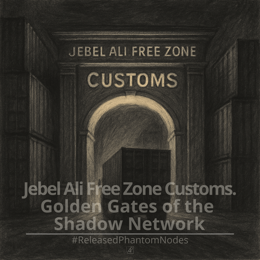 🕳️ Released Phantom Node 56: Jebel Ali Free Zone Customs. Financial Gateway. Golden Gates of the Shadow Network