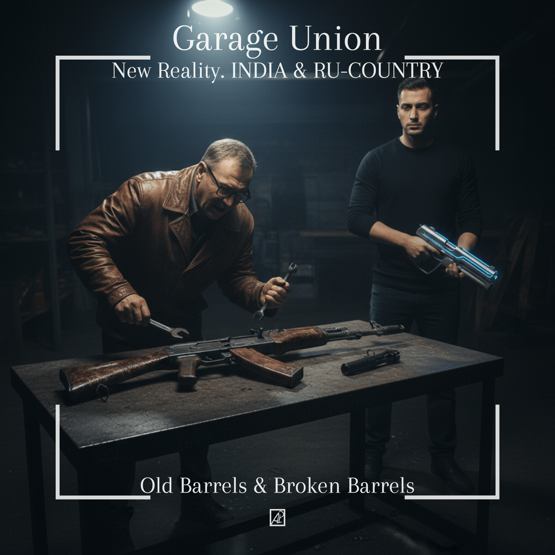 INDIA & RU-COUNTRY. 🏴‍☠️ Garage Union. 🔧 Old Barrels & Broken Barrels poster image