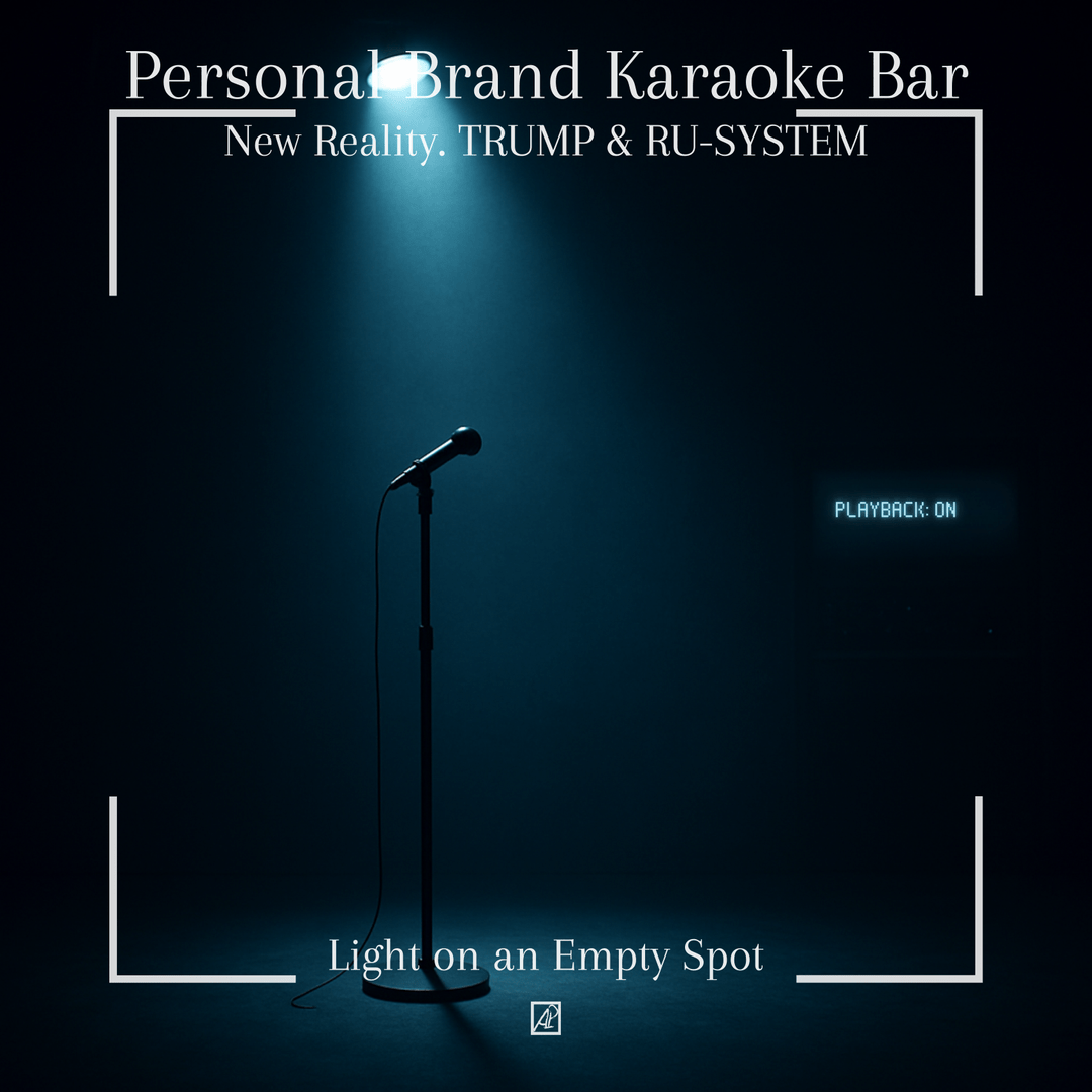 TRUMP & RU-SISTEMA. 🎤 Karaoke Bar do Branding Pessoal. 🔦 Luz no Lugar Vazio