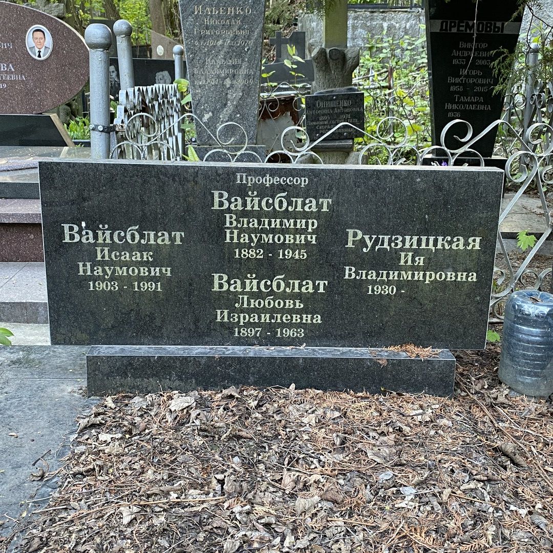 Захоронение семьи Вайсблат на Байковом кладбище