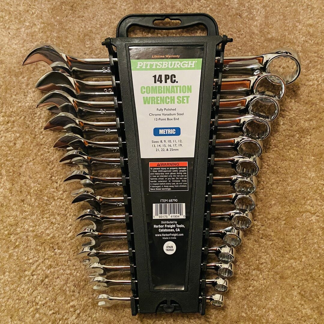 Pittsburgh 14 pc. combination wrench set