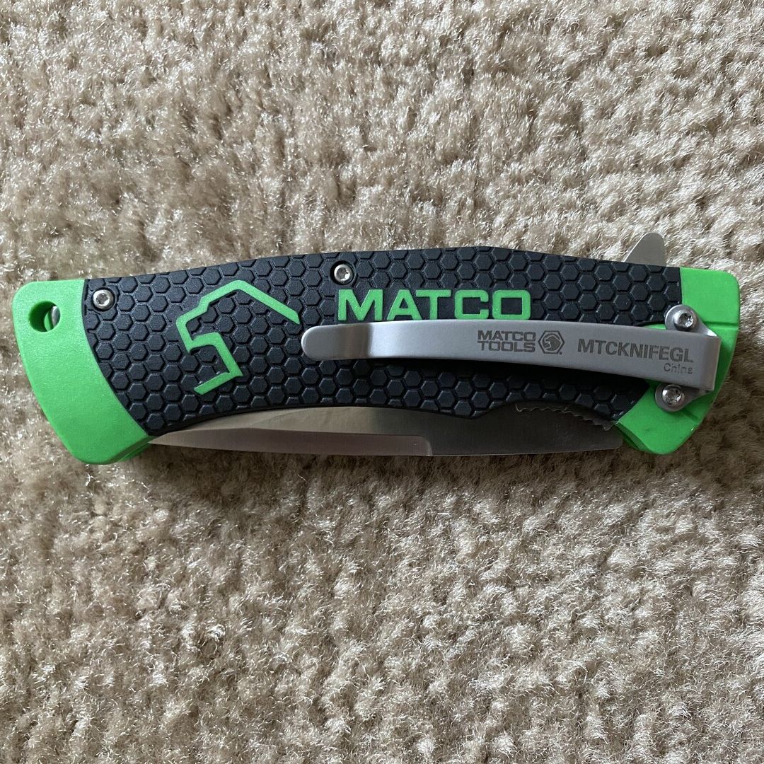 GREEN WORK KNIFE - LARGE by MATCO, USA