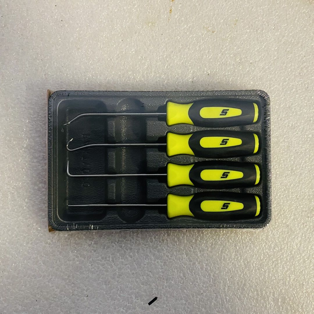 4 pc Instinct® Soft Grip Miniature Pick Set (Yellow)  by Snap-on, USA