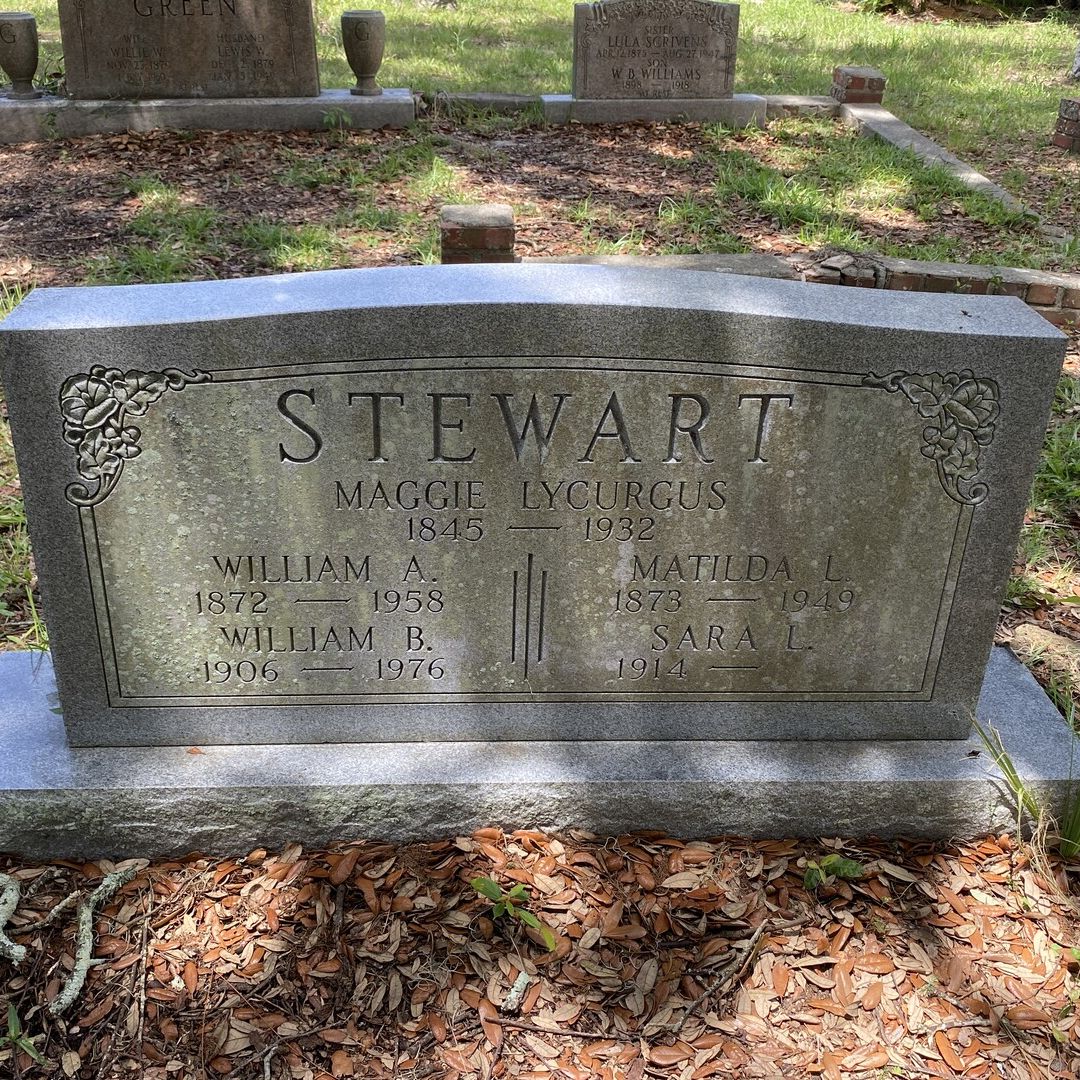 Burial of Stewart family on the Old City Cemetery. Jacksonville, Fl