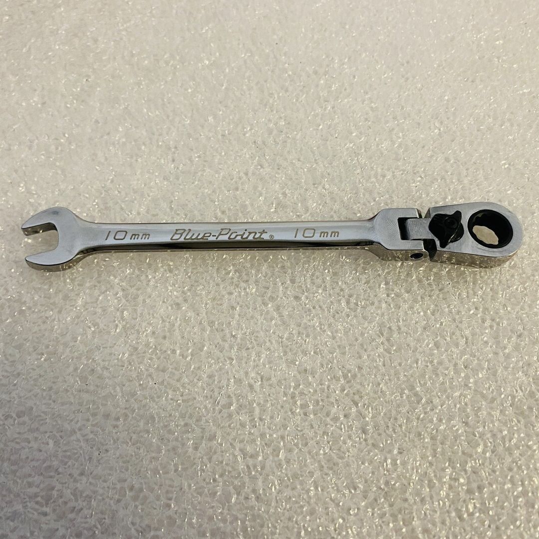 10 mm 12-Point Metric 15° Offset Flex-Head Ratcheting Box/ Open-End Wrench (Blue-Point), Snap-on