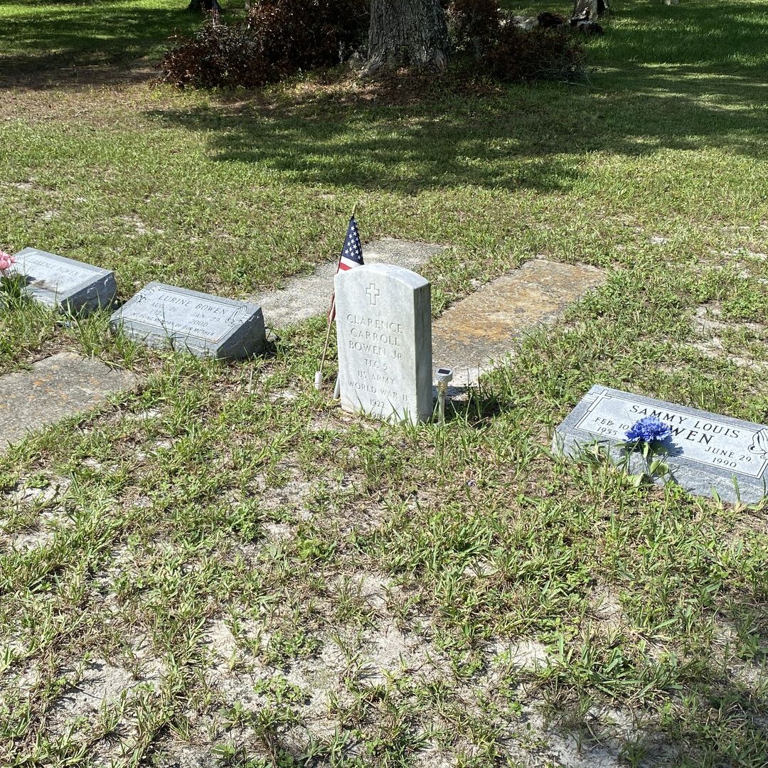 Burial of Bowen family on Oakwood Cemetery. Ormond beach, Fl