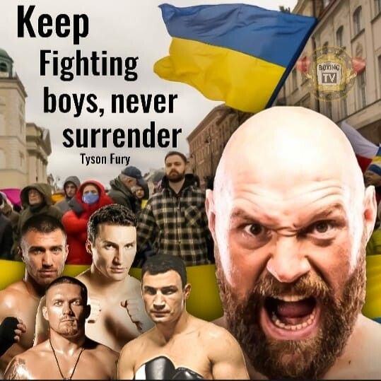 Tyson Fury shows support Ukraine!