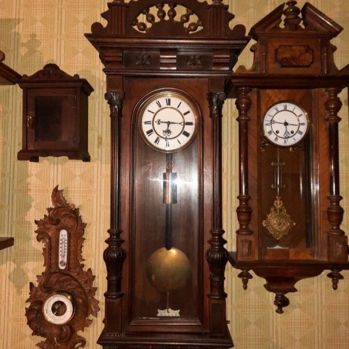 Старинные настенные часы австрийский регулятор одногиревый Австрия 1880 год