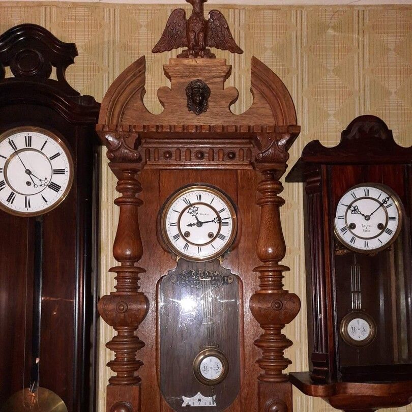 Часы настенные Gustav Becker, старинные. Начало XX в