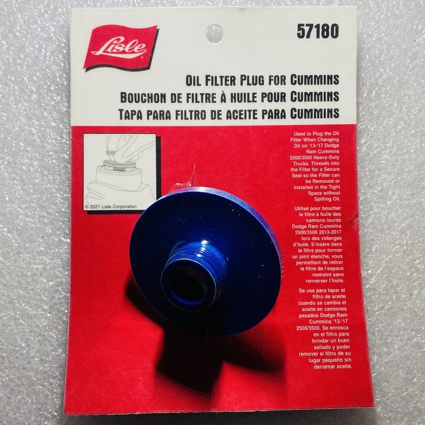  Oil Filter Plug for Cummins 57180 by Lisle poster image