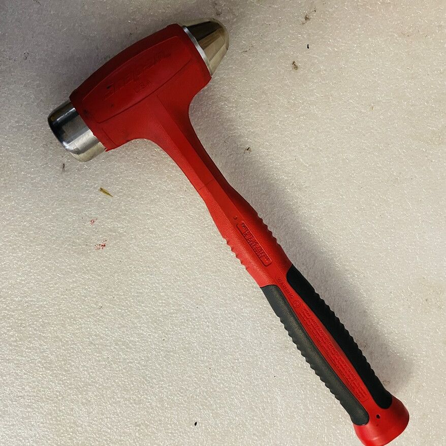 32 oz Ball Peen Soft Grip Dead Blow Hammer (Red) by Snap-on, USA. Item HBBD32