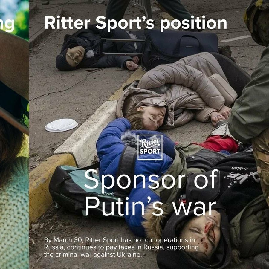 Ritter Sport - Sponsor of Putin's bloody war