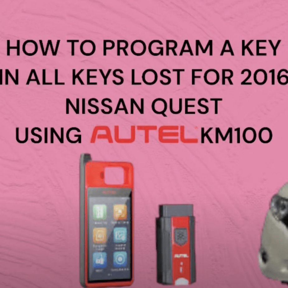 Программирование ключа Nissan Quest 2016 при полной утере ключей с помощью  Autel KM100 - MEMORYON