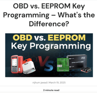 OBD vs. EEPROM Программирование авто ключей. В чем разница? Nijhum Jawad poster image